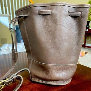 Well cared for brown leather Coach Drawstring vintage bag